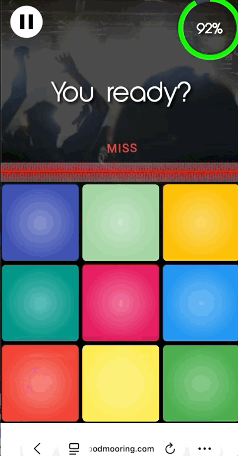 Beat drop game running.